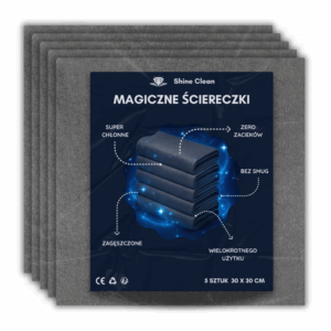 ShineClean - Magiczne Zagęszczone Ściereczki Bezsmugowe - 5 sztuk 30x30cm